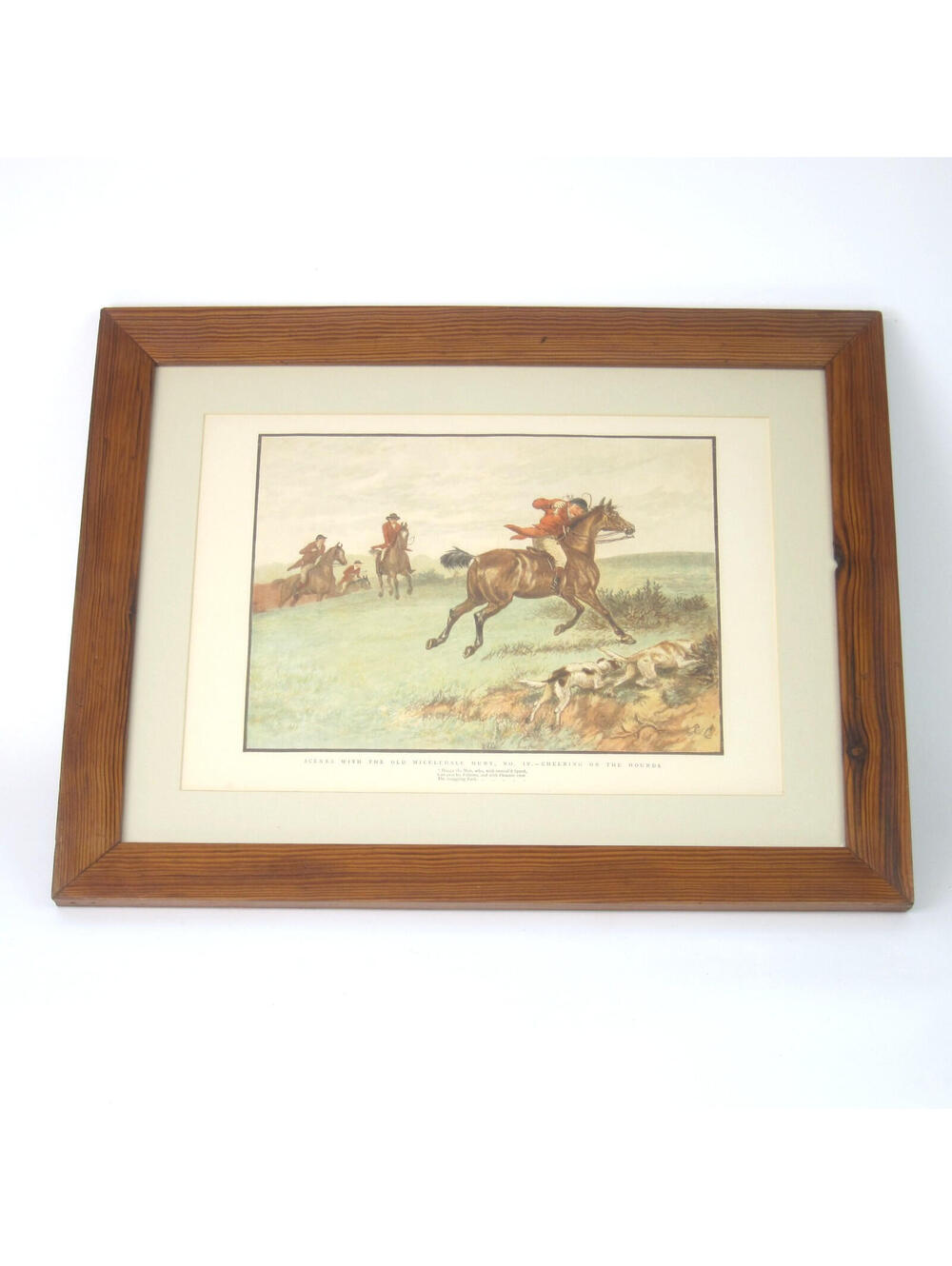Randolph Caldecott Print Fox Hunting Old Mickledale Hunt Cheering Hounds 1888